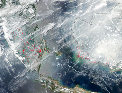 Malaysia, wildfire smoke