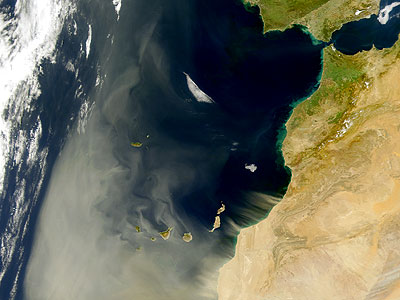 Canary islands, sand storm