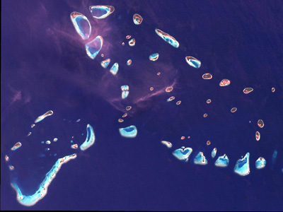 Maldives, coral atolls