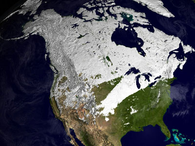 USA, snow cover